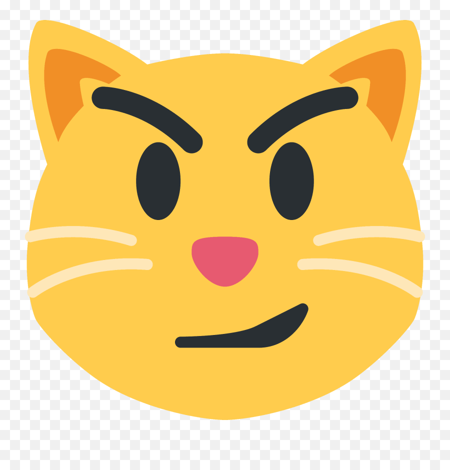 Cat With Wry Smile Emoji - Smirk Cat Emoji Discord,Cat Smile Emoji