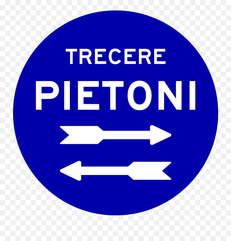 Fileromanian Traffic Sign - 1935 V04 Trecere Pietonisvg Vertical Emoji,:v Emoticon