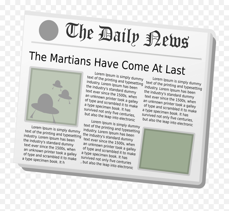 Daily News Aliens Wildchief Clipart Free Download - Newspaper Emoji,Alien In Square Emoji