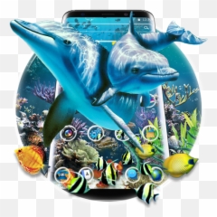 Google Play U2013 Blue Ocean Aquatic Dolphin Theme - Common Bottlenose Dolphin Emoji,Dolphin Emoji