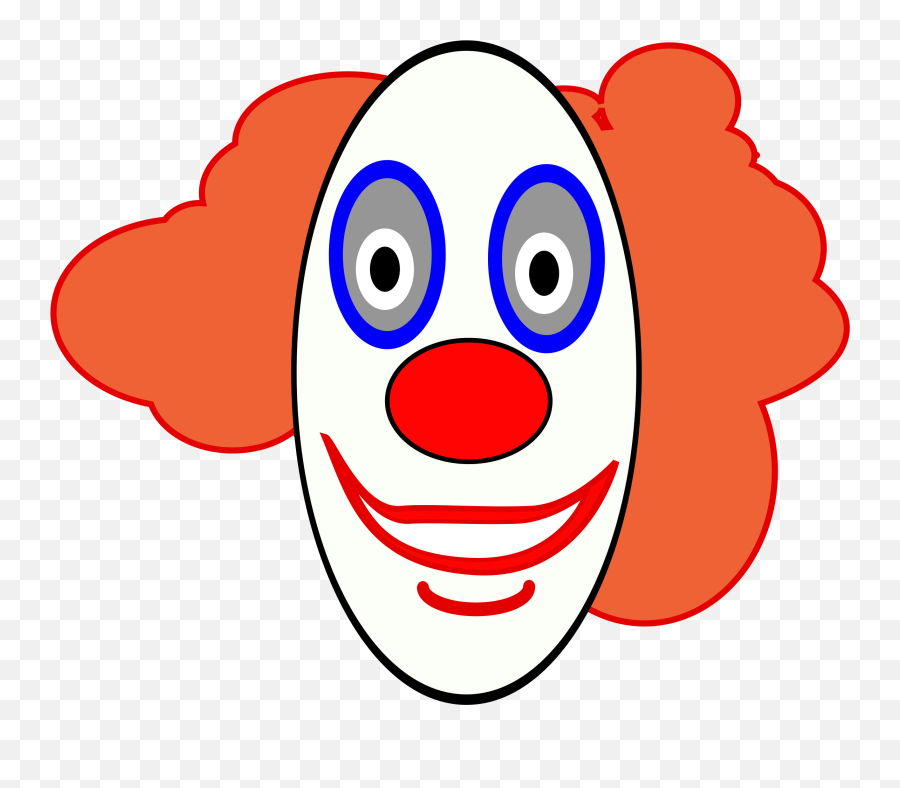 Clown Face Smiley Happy Fun - Creepy Cartoon Clown Easy Emoji,Clown Face Emoticon -emoji