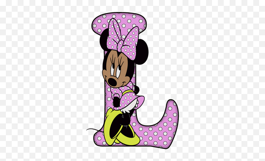 Disney Alphabet - Minnie Mouse Letters L Emoji,Pink With Emoji Letter L ...