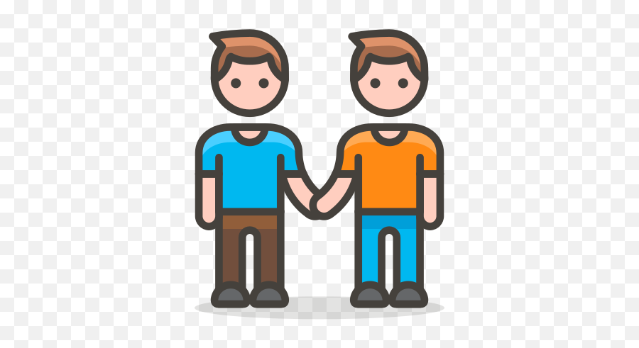 Two Men Holding Hands Free Icon Of - Two Men Clipart Emoji,Hand Holding Emoji