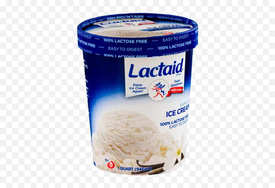 Lactaid Ice Cream Vanilla - Lactose Free Ice Cream Emoji,Ice Cream Emoji Changing Pillow