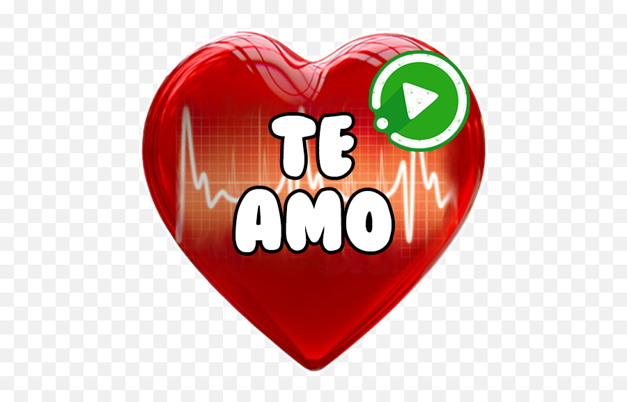 Animado Te Amo Wastickerapps Amor Y - Heart Png Red 3d Emoji,Emojis Animados Ni?os