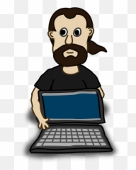 Nerd Computer Figure Computer Specialist Public Domain Image - Man Reading Newspaper Animated Emoji,Smart Aleck Emoticon