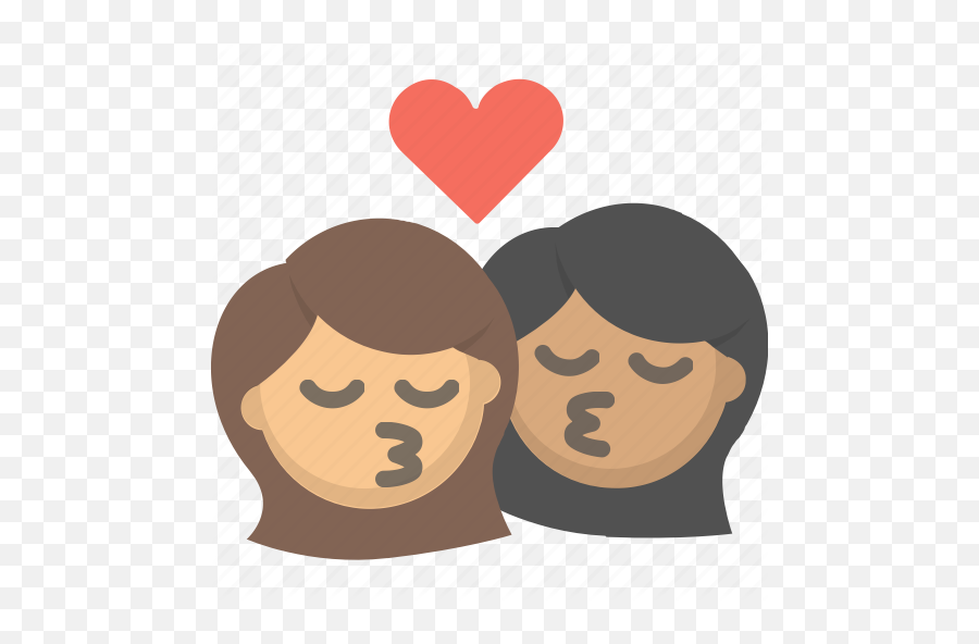 Gay Kiss Kissing Lesbian Love Women Icon - Download On Iconfinder For Adult Emoji,Lesbian Flag Emoji