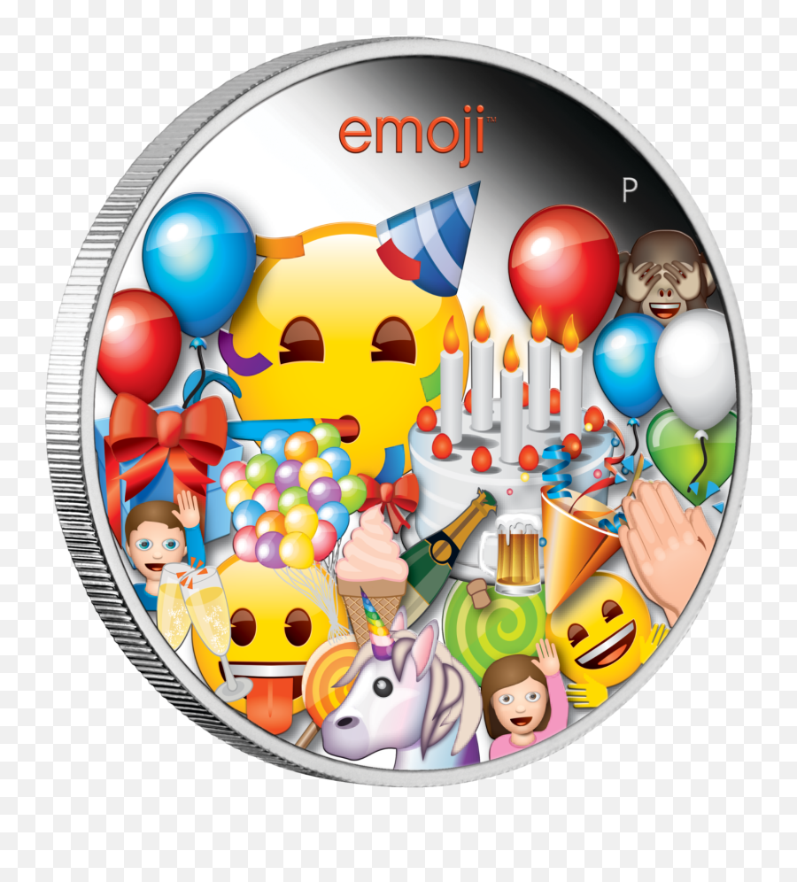 2020 Emoji Celebration 1oz Silver Proof - Coin,Celebration Emoji