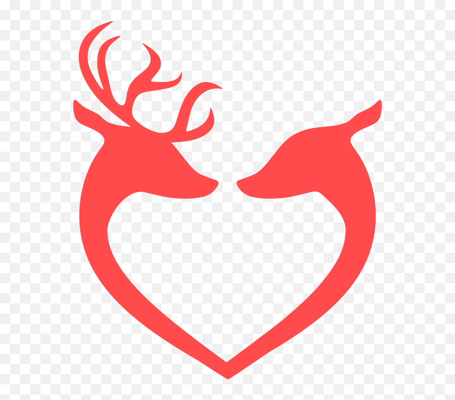 Reindeer Heart Hunting Christmas Free Svg File - Svgheartcom Emoji,Christmassanta Heart Eyes Emoji