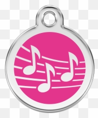 Red Dingo Enamel Tag Music Hot Pink 01 - Muhp 1muhps Emoji,Small Emoji For Musical Notes