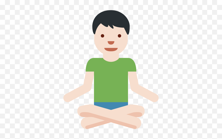U200d Man In Lotus Position Emoji With Light Skin Tone,Location Emojio