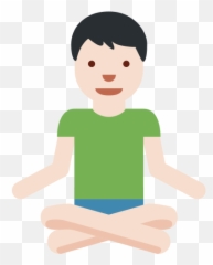 U200d Man In Lotus Position Emoji With Light Skin Tone,Location Emojio
