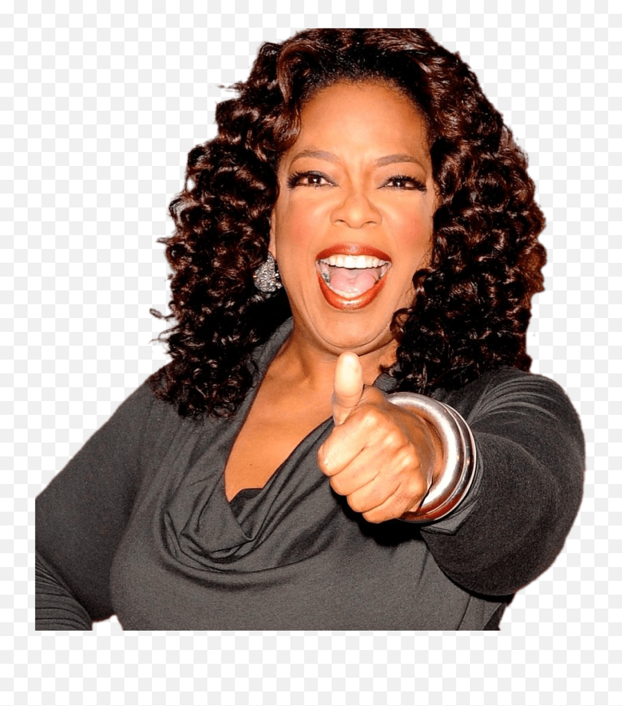 Oprah Winfrey Thumbs Up - Richest Black Woman In The World Check Under Your Seat Emoji,Black Thumbs Up Emoji