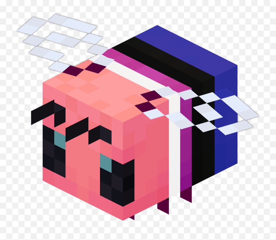 Genderfluid Minecraft Bee Lgbt Sticker - Gay Pride Minecraft Bee Emoji,Genderfluid Emoji