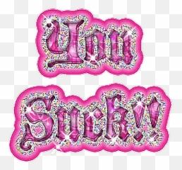 Glitter Insult Rude Goth Bright Sticker - Hot Pink Aesthetic Y2k Emoji,Rude Emoji Insults