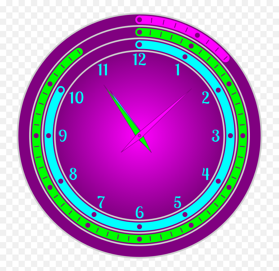 Ringed Clock - Openclipart Camaro Neon Clock Emoji,Clock Emoji