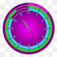 Ringed Clock - Openclipart Camaro Neon Clock Emoji,Clock Emoji