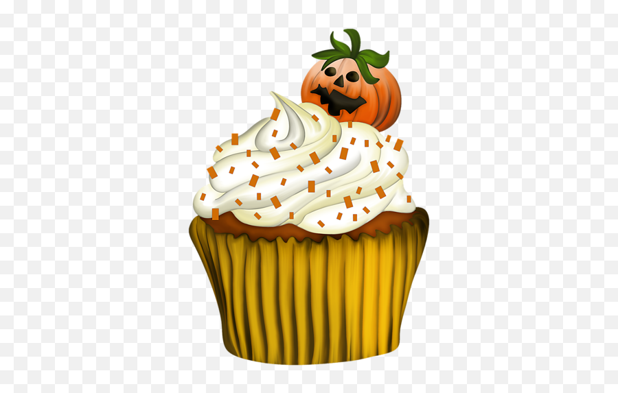Pin - Autumn Cupcake Clipart Emoji,Pumpkin And Cake Emoji