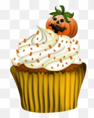 Pin - Autumn Cupcake Clipart Emoji,Pumpkin And Cake Emoji