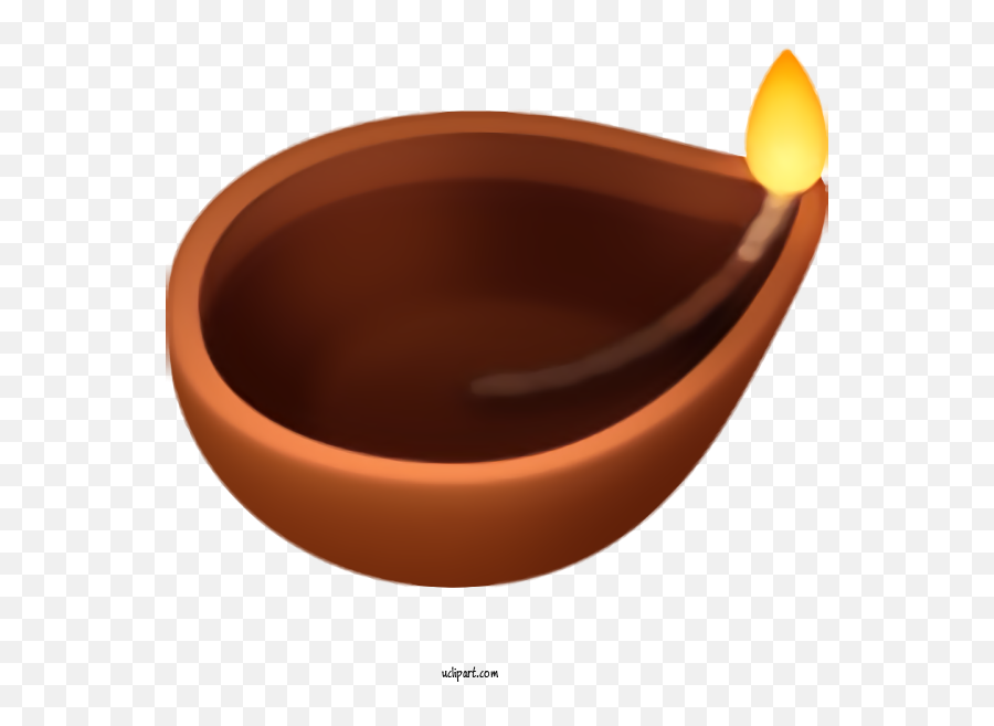 Holidays Brown Bowl Oval For Diwali - Diwali Clipart Emoji,Lamp Emoji