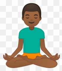 Man In Lotus Position Emoji With Medium - Posição De Lotus Meditação,Lotus Emoji