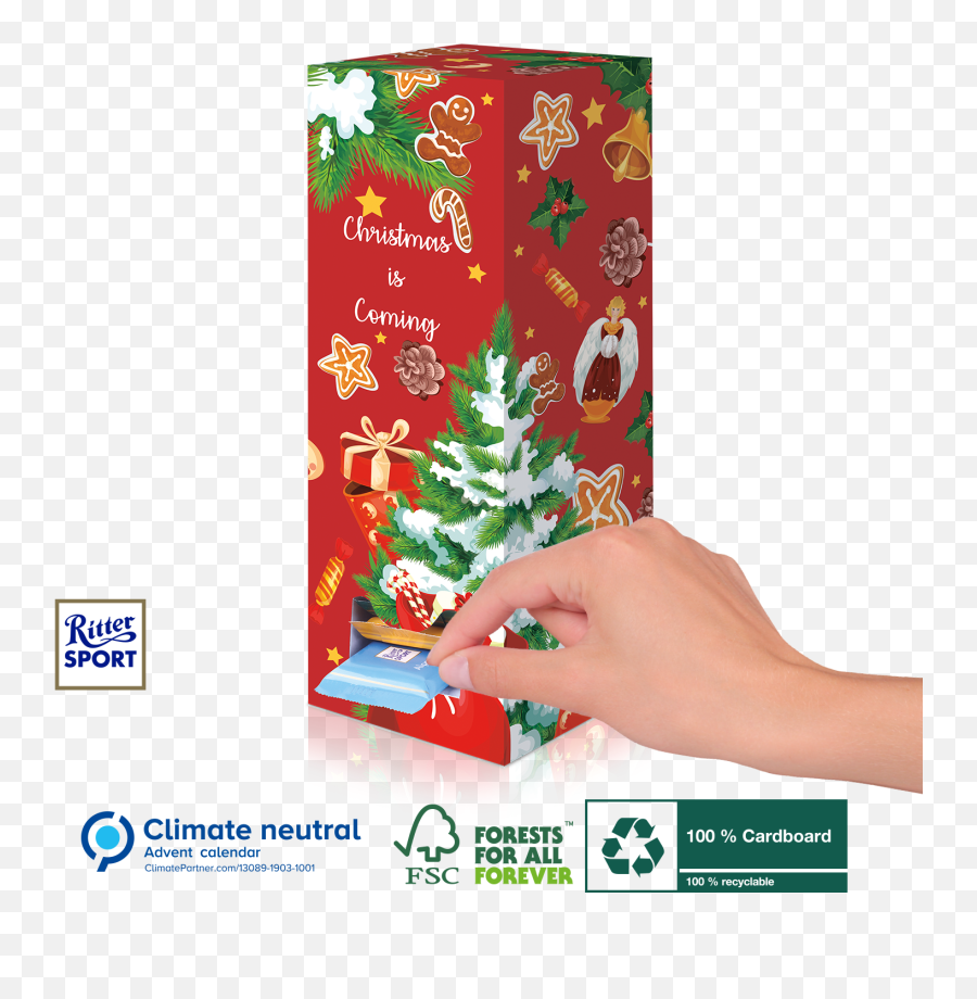 Ritter Sport Tower Advent Calendar - New Year Tree Emoji,Extra Large Emoji Decorations