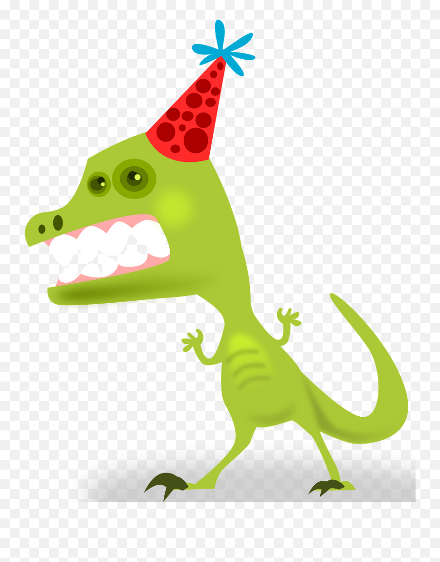 Tyrannosaurus Wearing A Party Hat Clipart Free Download - Fictional Character Emoji,Birthday Hat Emoji