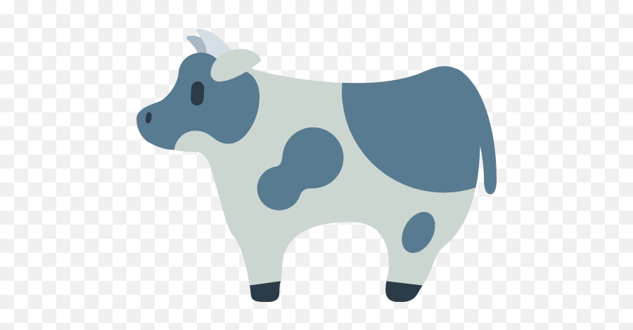 Cow - Blue Cow Emoji,Cow Emoticon Text