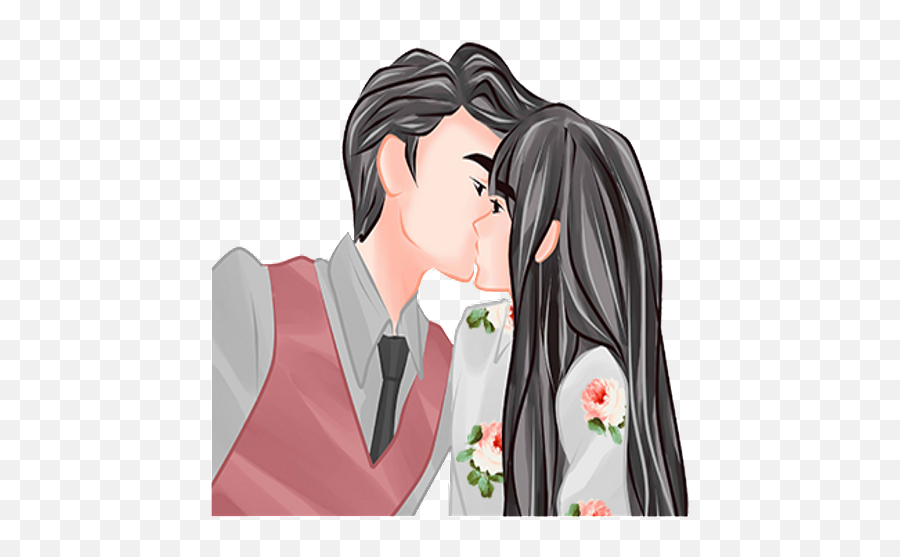 Wastickerapps Couple Love Romance - Android Application Package Emoji,Biting Lip Emoji