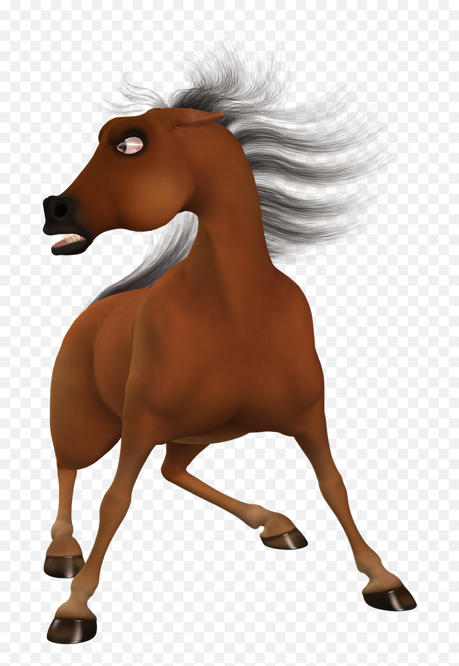 Toon Horse Toonpferd Brown Public - Scared Horse Clipart Emoji,Horse Emotions