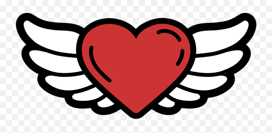 Heart Wings Angel - Free Image On Pixabay Heart Drawing Wings Emoji,Corazon Emotion