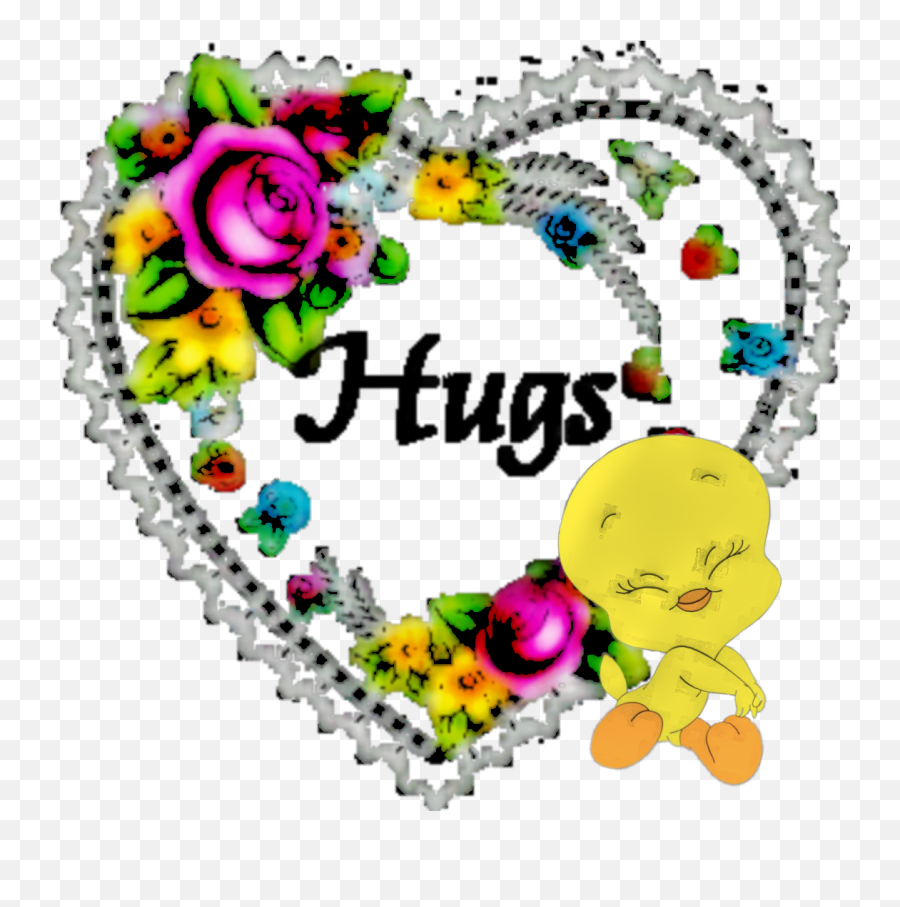 Yellow Tweety Hugs Sticker By Roxanna Barrera - Girly Emoji,Hugs Emoji Text