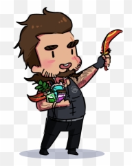 Ffxv Finalfantasy Sticker - Chibi Beard Emoji,Emoji Finap Fantasy Xv
