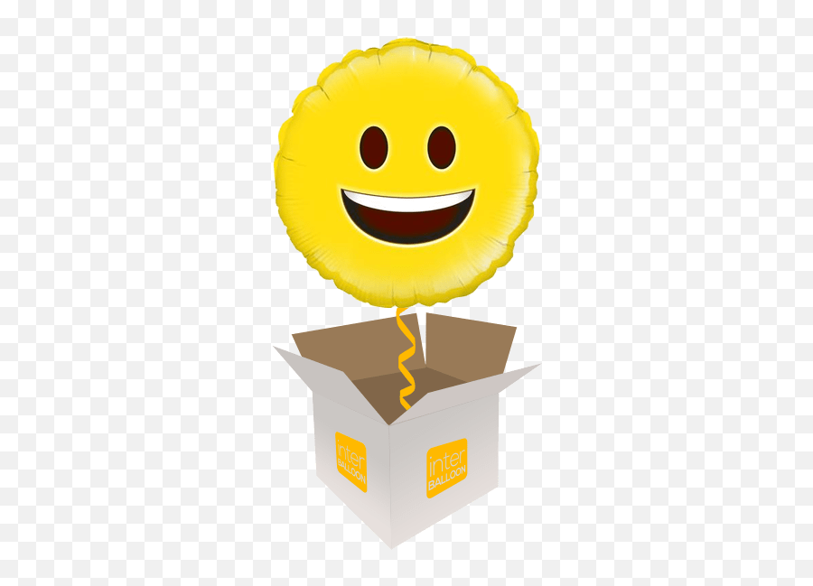 Happy Emoji Png - Happy Emoji Birthday Balloon In A Box Baloon Numer 1 Png,Birthday Emoji