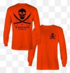 Haggard Pirate Skulls Swords Tech - Long Sleeve Emoji,Space Needle Emoji]