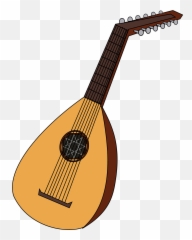 Lute Classical Musical Instrument Drawing Free Image Download - Lute Emoji,Classical Music Ideal Emotion