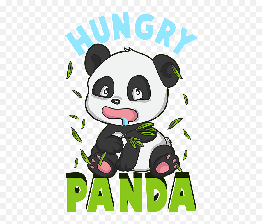 Cute Hungry Panda Always Hungry Funny Baby Panda T - Shirt Dot Emoji,Panda Emoticon Face Character Print Tank Top