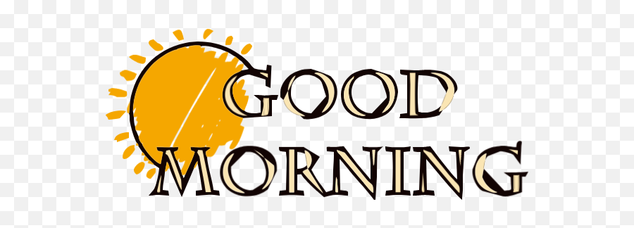 Good Morning Stylish Text Pnglib U2013 Free Png Library - Language Emoji,Good Morning Tuesday Emoticon Image