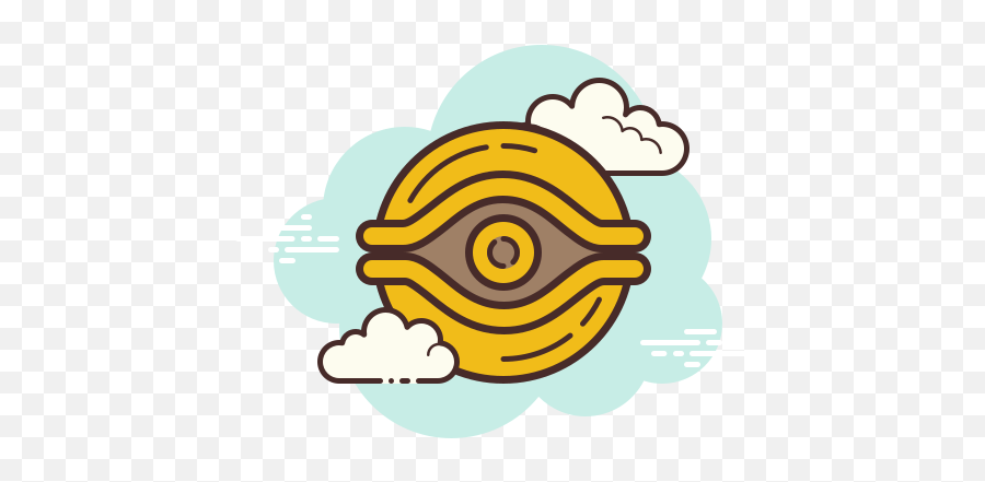 Millenium Eye Icon In Cloud Style - Icono De Gmail Aesthetic Emoji,Eyeball Emojis Transparent