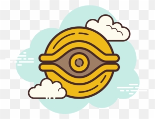 Millenium Eye Icon In Cloud Style - Icono De Gmail Aesthetic Emoji,Eyeball Emojis Transparent