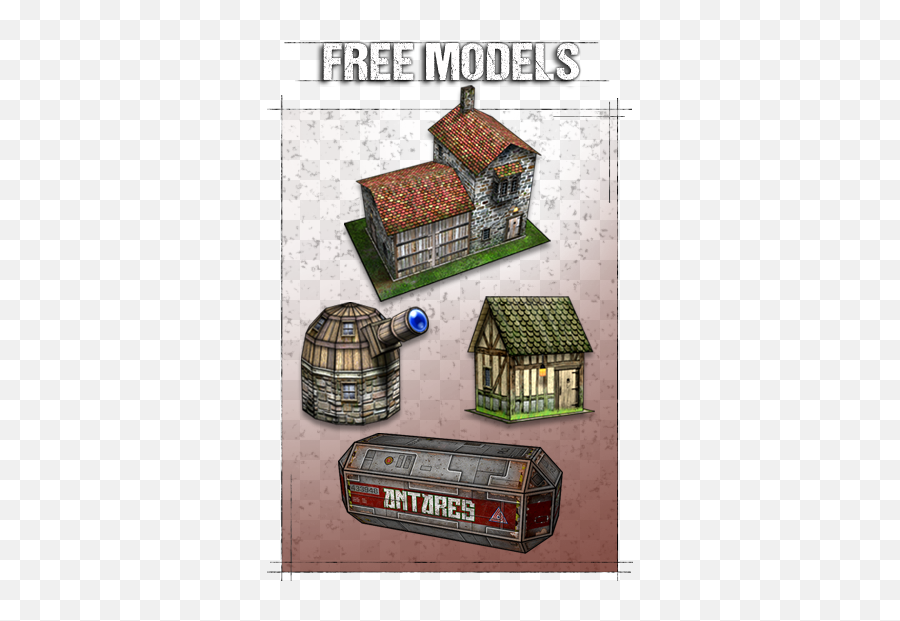 Mf Wars March 2013 - Free Printable Fantasy Model Buildings Emoji,Dave The Barbarian Emoticon Stickers