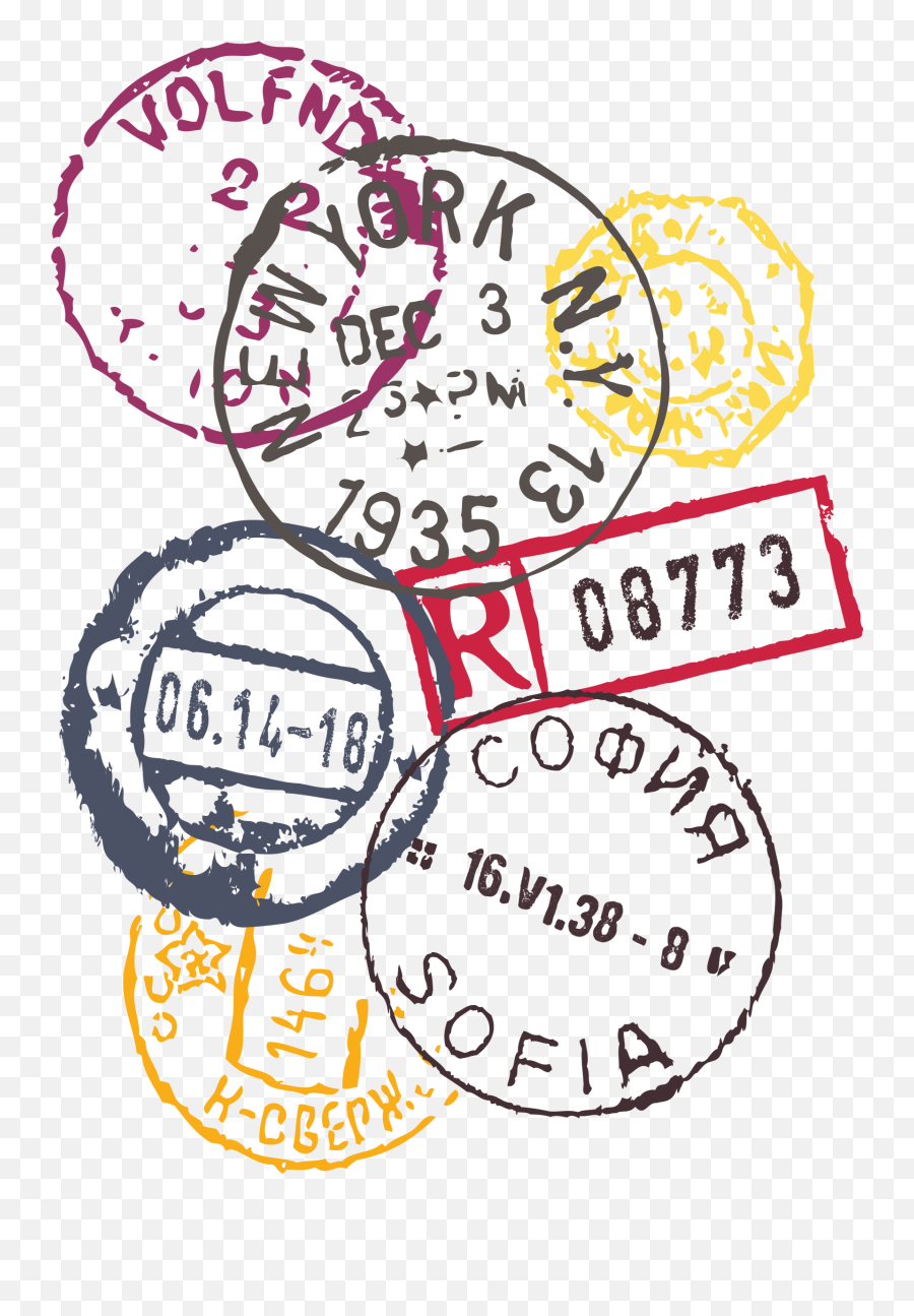Passport Stamp Png Transparent Png Emoji,Postage Stamp Emoji Png