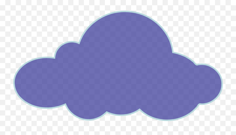 Blue Cloud - Dark Cloud Png Cartoon Emoji,Purple And Blue Clouds Of Emotions