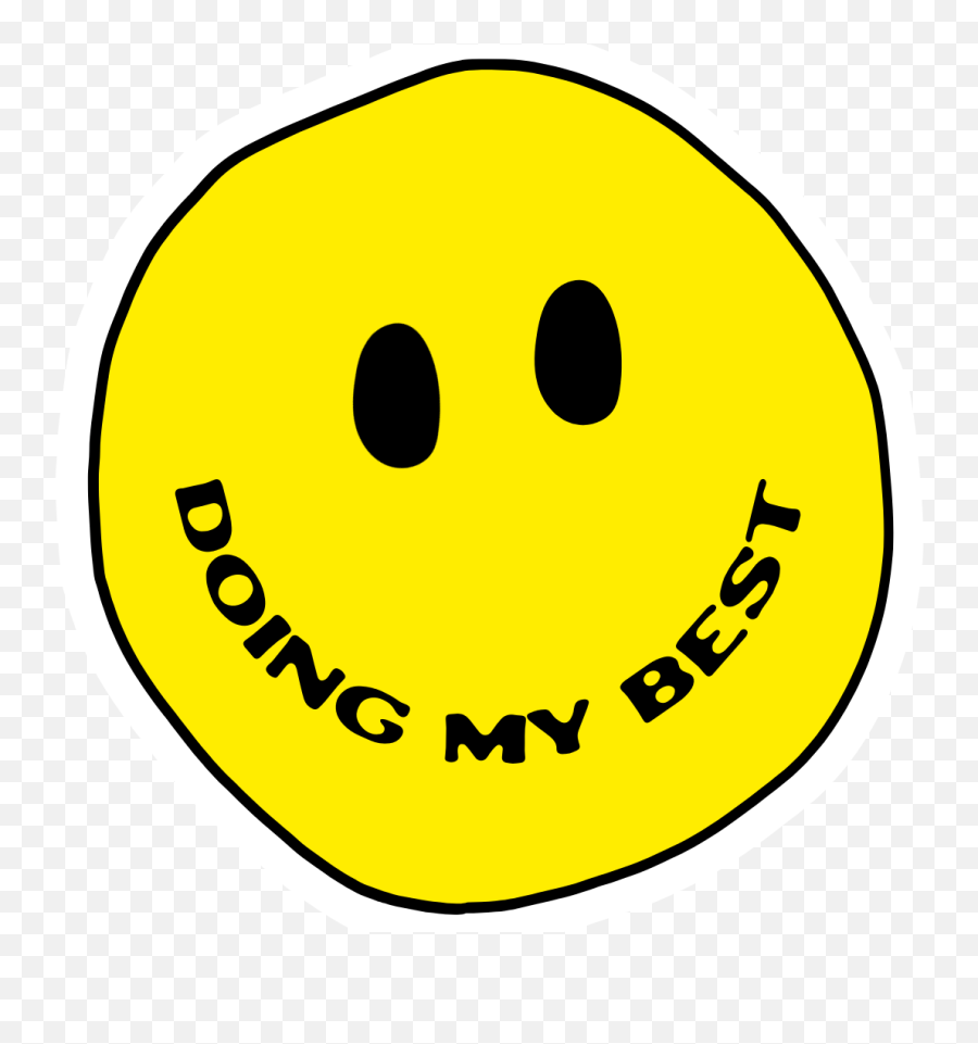 U0027doing My Bestu0027 Sticker Emoji,Best Emoticon Ever\