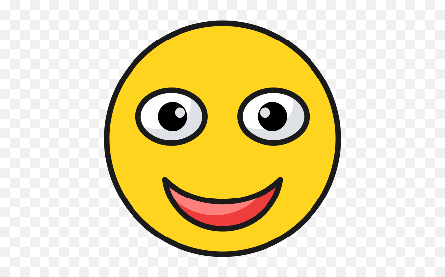 Happy Laugh Emoticon Emoji Free Icon - Happy,Emoji Icon