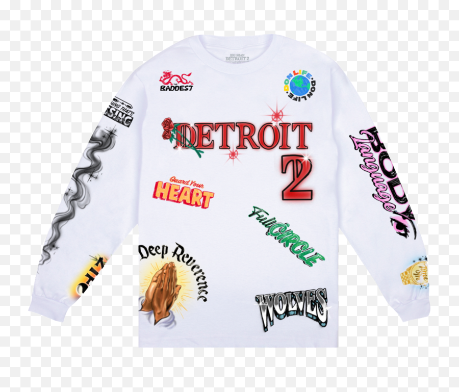 Tracklist White Longsleeve Tee Emoji,To Wear Your Emotions On Your Sleeve