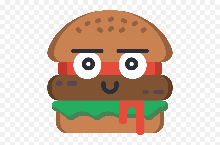 Food Happy Junk Food Smiley Icon - Hamburger Bun Emoji,Burger Star Emoji