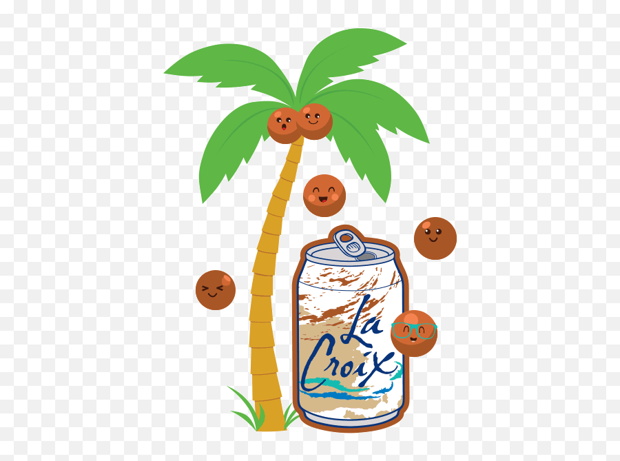 Palm Tree Love Sticker By Lacroix - Lacroix Clipart Emoji,Palm Tree Drink Emoji