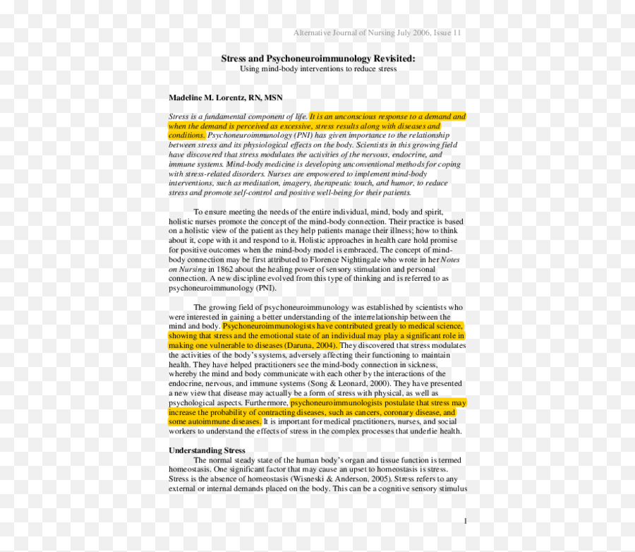 Pdf Stress And Psychoneuroimmunology Revisited Using Mind - Vertical Emoji,Stress Body Mind Emotions Behavior