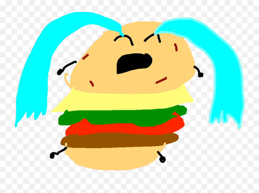Hamburger Clipart Sad - Cartoon Png Download Full Size Sad Burger Png Emoji,Skype Pumpkin Emoticon